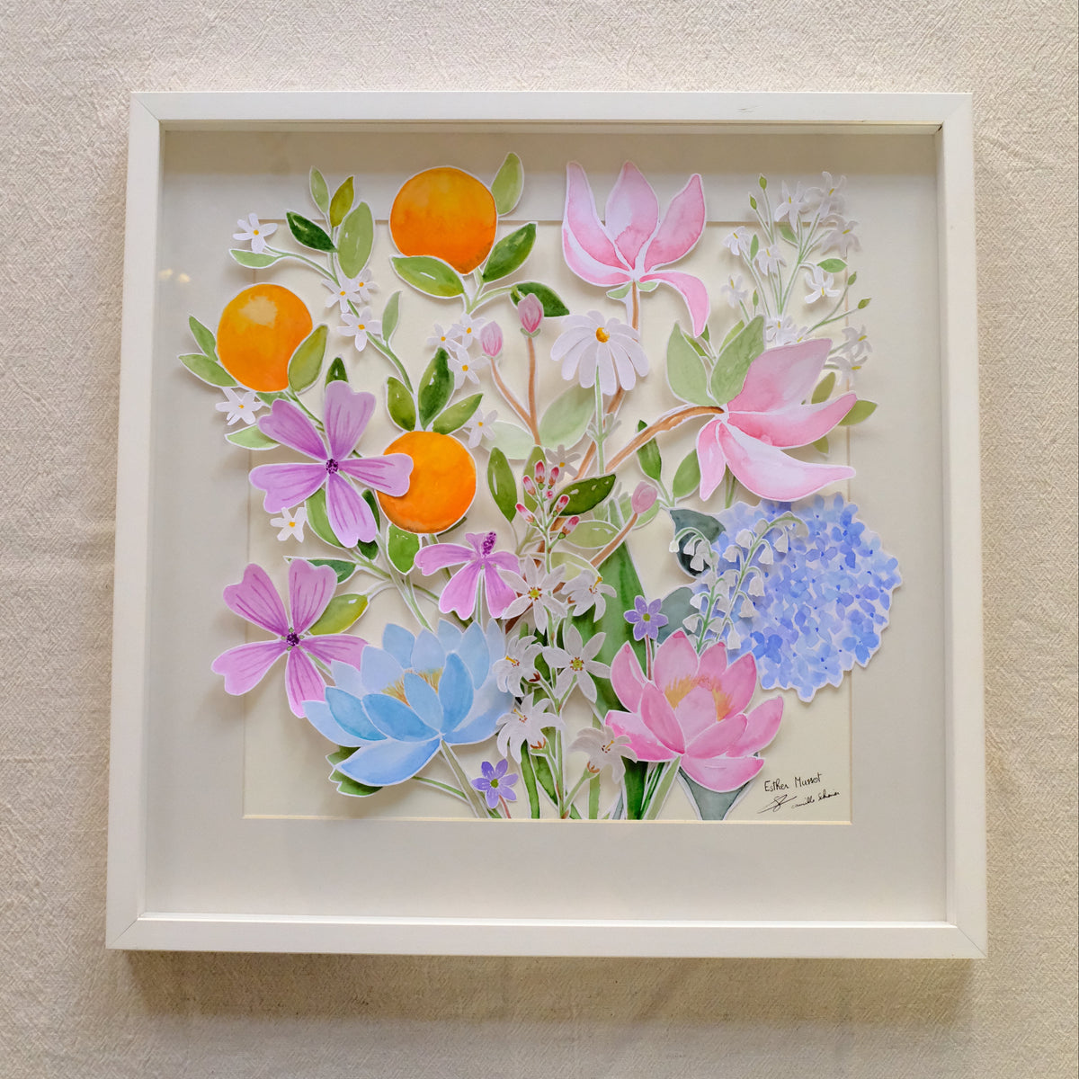 Composition florale langage des fleurs, cadeau pour une sœur - Atelier Hanakotoba