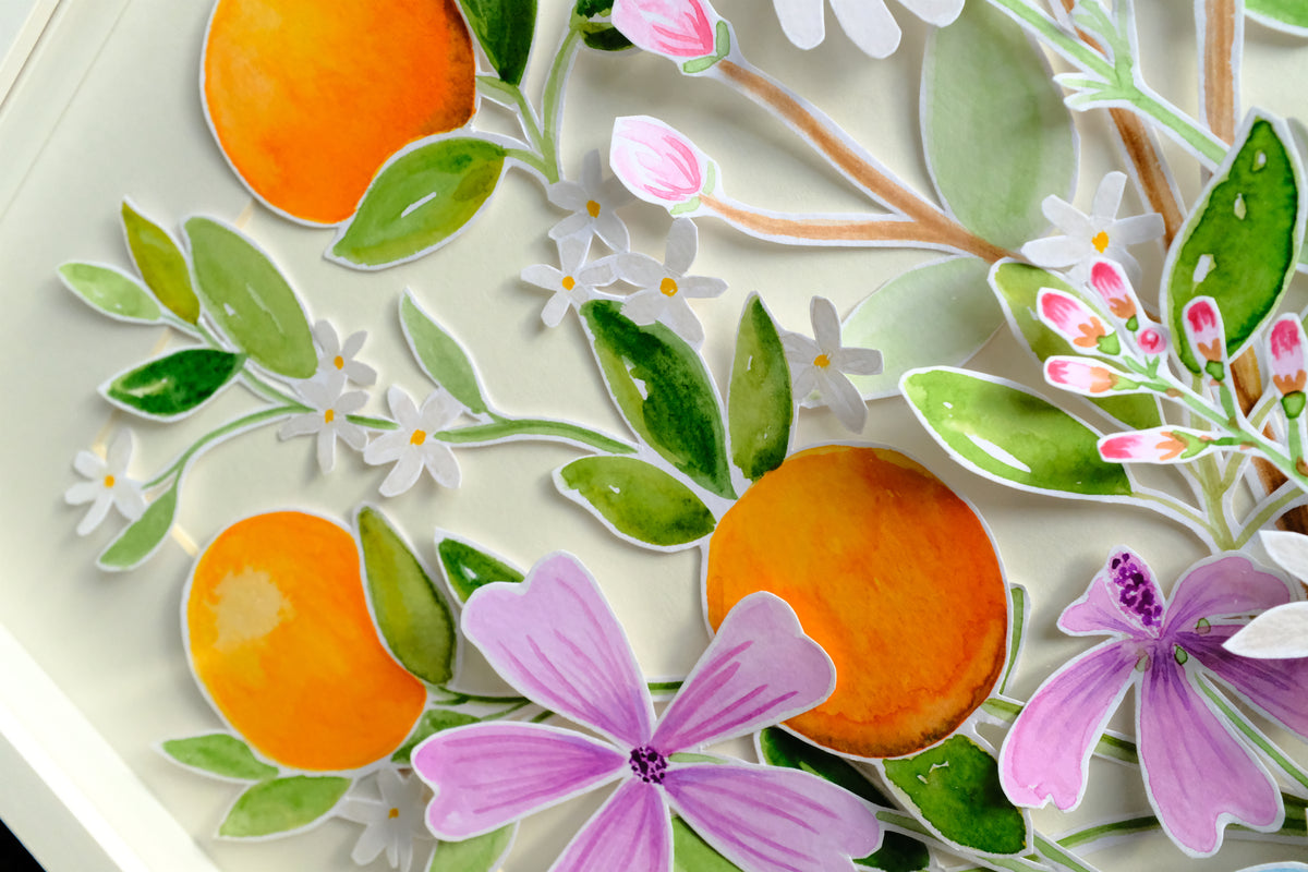 Reproduction de bouquet de mariée à l'aquarelle, création Atelier Hanakotoba