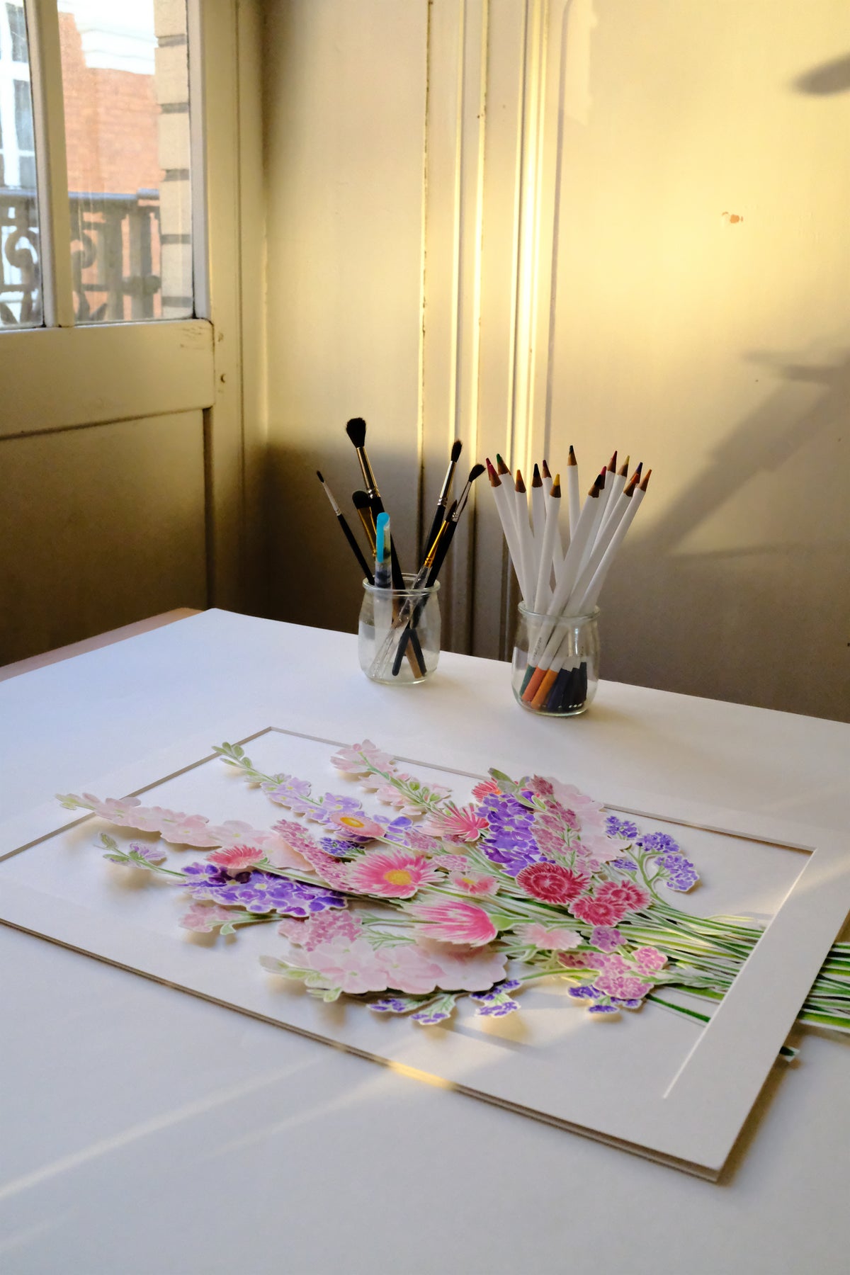 Bouquet de mariée avant sa reproduction à l'aquarelle, Atelier Hanakotoba